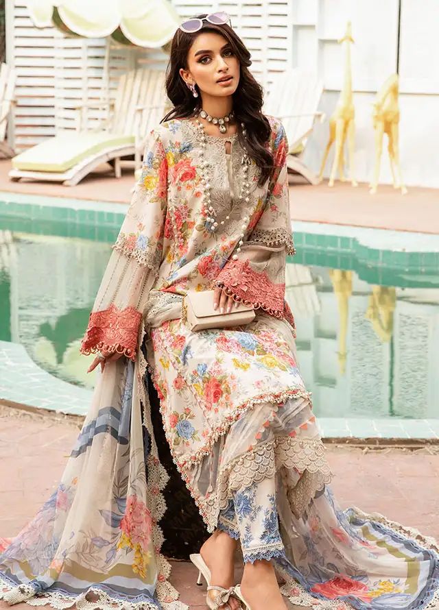 Embroidered Lawn Collection 3 piece Unstitched