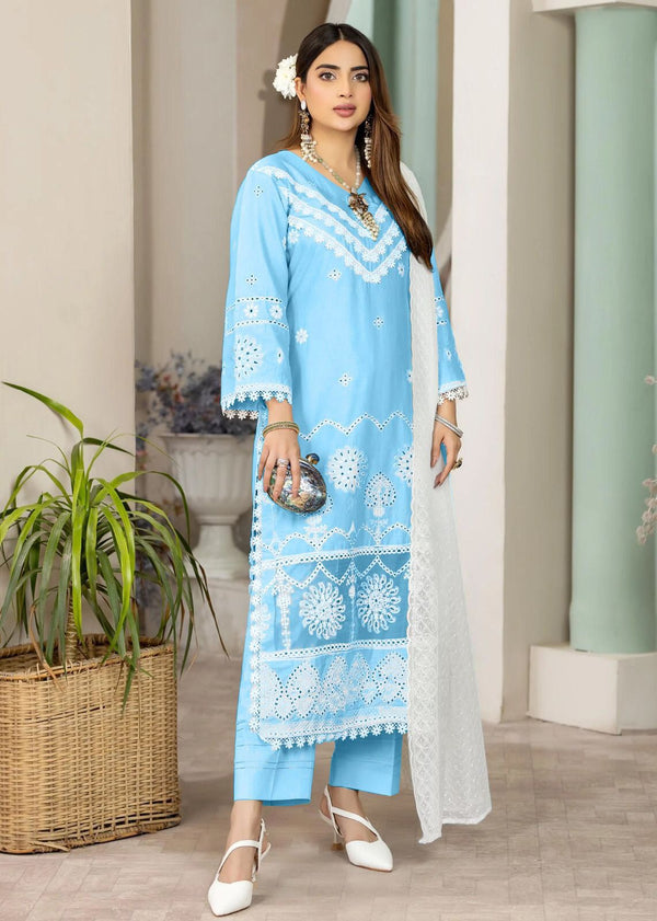 Chikankari Heavy Embroidered Cotton Suit