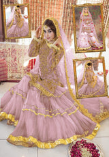 Mahnoor Bridal Pink Net Gharara