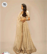 9MM SEMI PURE CHIFFON INDIAN MAXI WEDDING WEAR