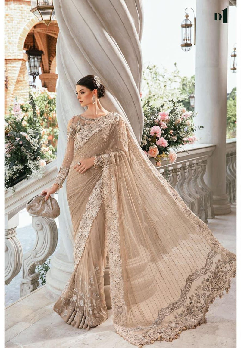 Maria B Skin Net Saree