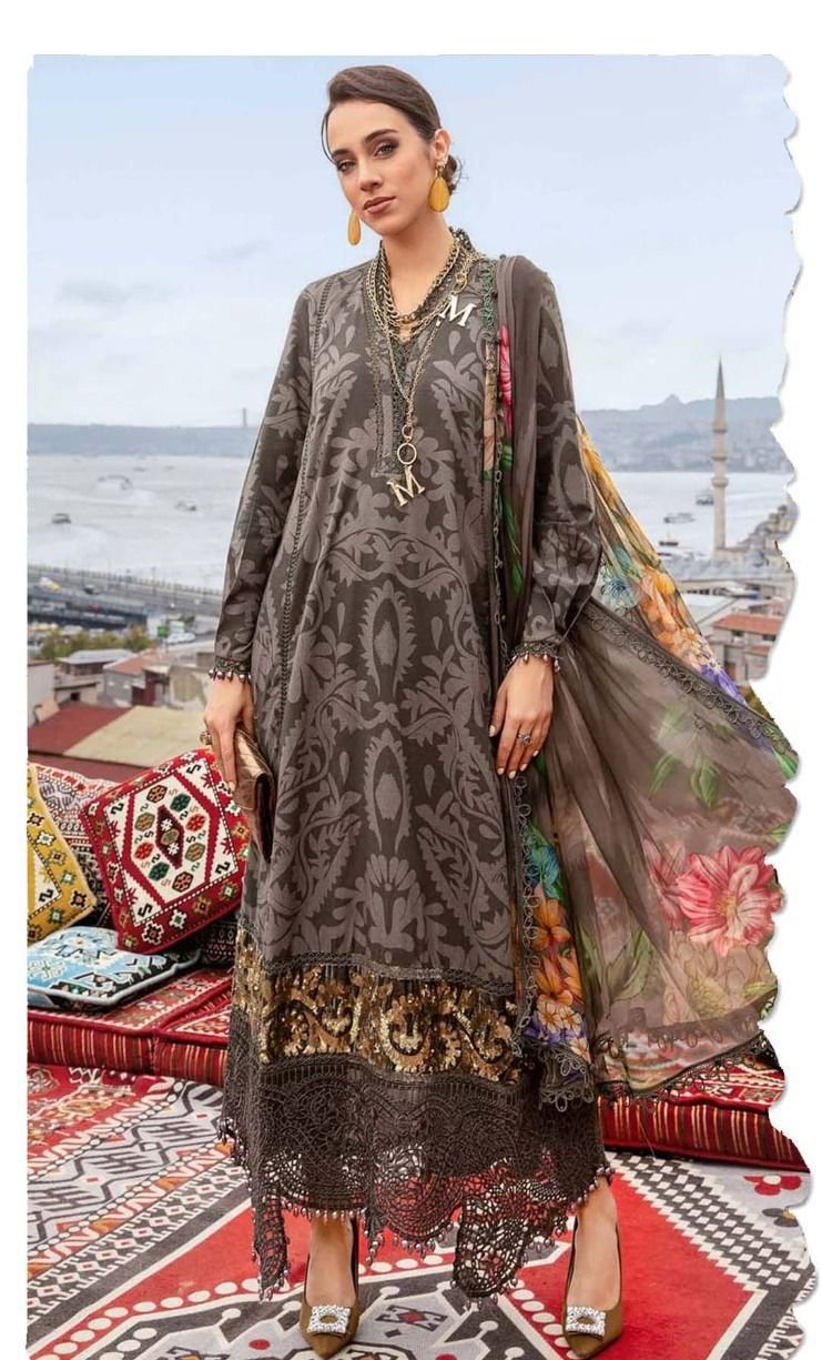 Maria.B MPRINTS 3 Piece Unstitched Luxury Lawn Suit