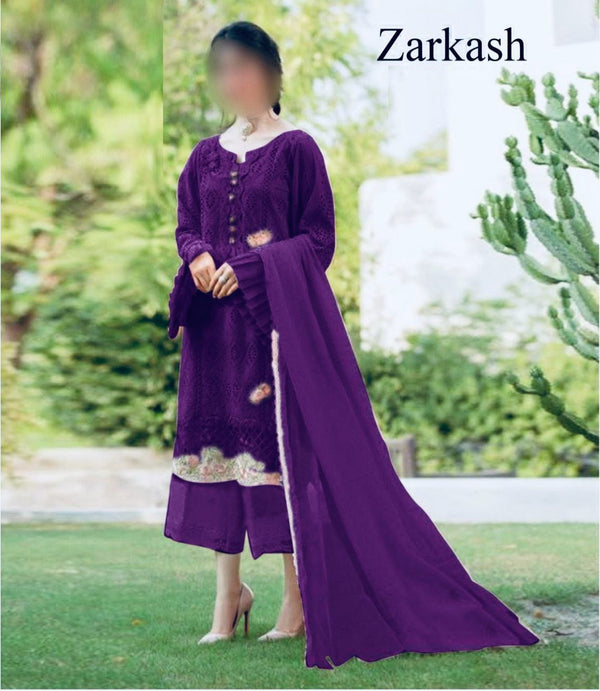 ZARQASH Chicken Kari Cotton - Purple