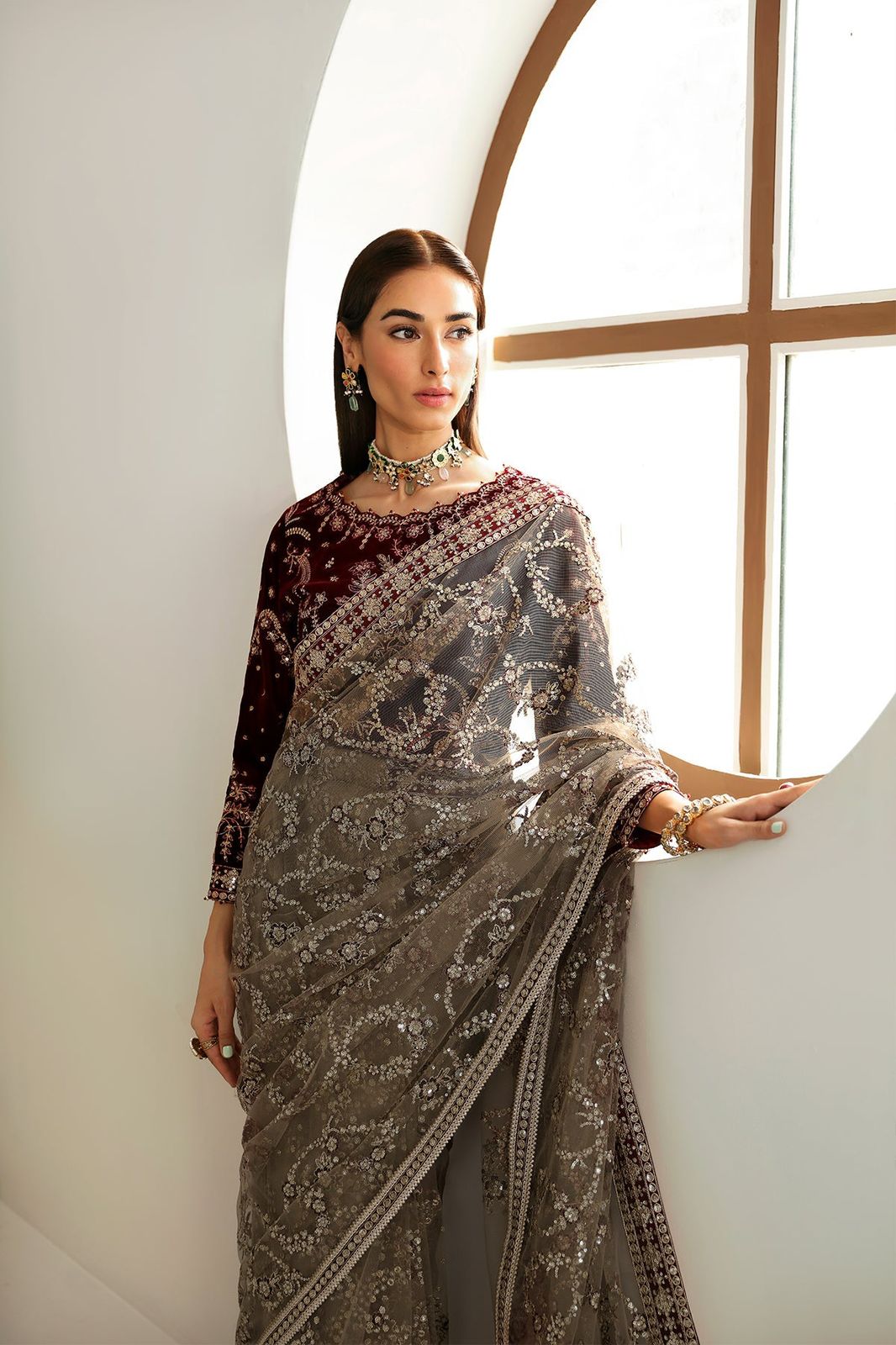 Alizeh Laruhe ESME Winter Saree