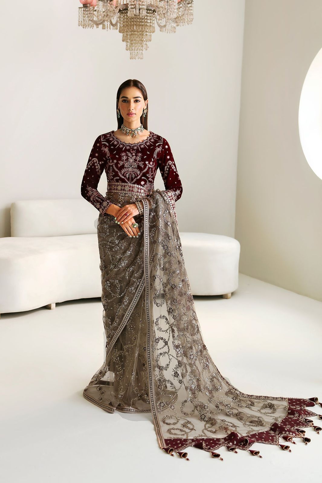 Alizeh Laruhe ESME Winter Saree