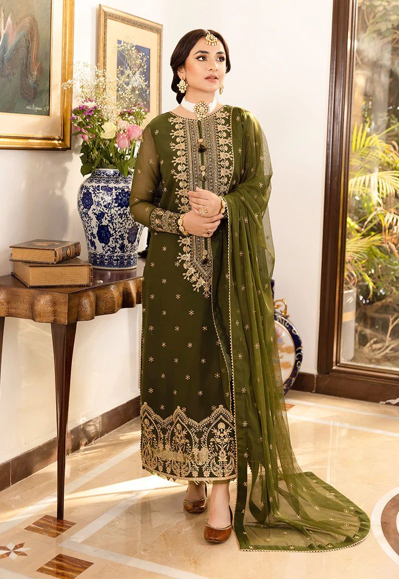 Asim Jofa Chiffon Collection 3 Piece Unstitched