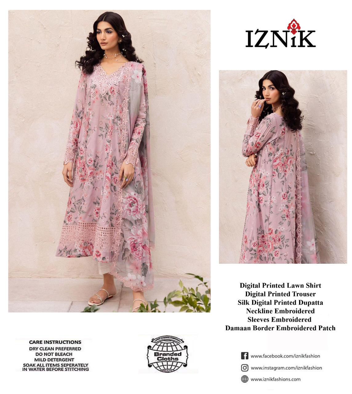 ☆Brand Name : Iznik☆  Lawn & Silk