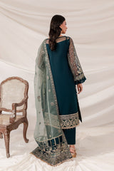 Baroque Farasha Embroidered Organza Suit 3 Piece Unstiched