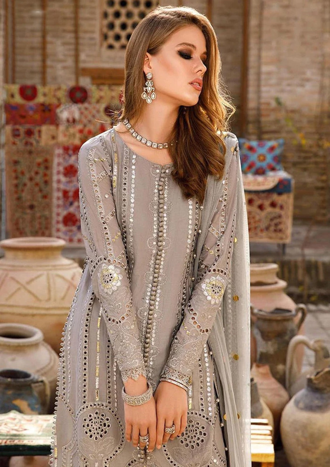 Maria B Luxury Lawn Collection Embroidery 3pc Unstitched