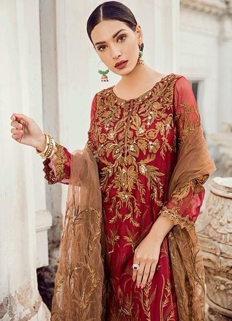 Iznik Chiffon Embroidered 3piece Unstitched